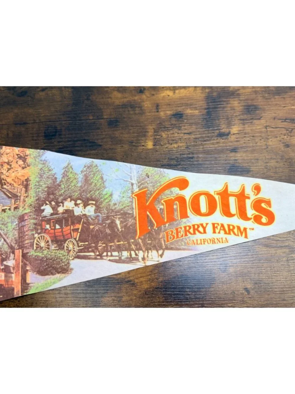 Vintage Collector's Series Knott's Berry Farm, California Pennant 29.5 inches